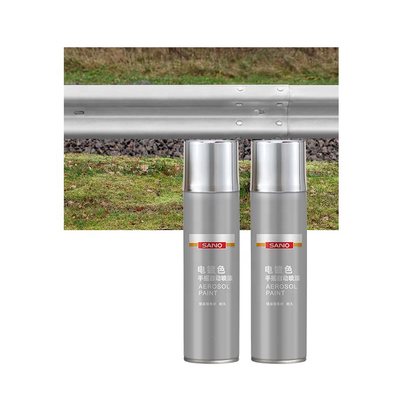 Sanvo Galvanized Spray Paint Nano-Zinc Technology Anti-Weathering Metallic Silver Gloss Liquid Coating for Metal Surfaces