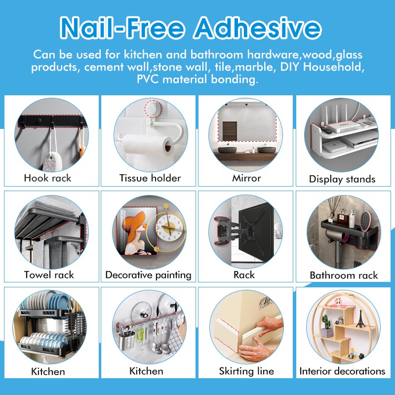 SANVO High-Strength Nail-Free Adhesive Fast-Dry China Eco-Label Certified Adhesive 10ml Liquid Nails Construction Nail-Free Glue