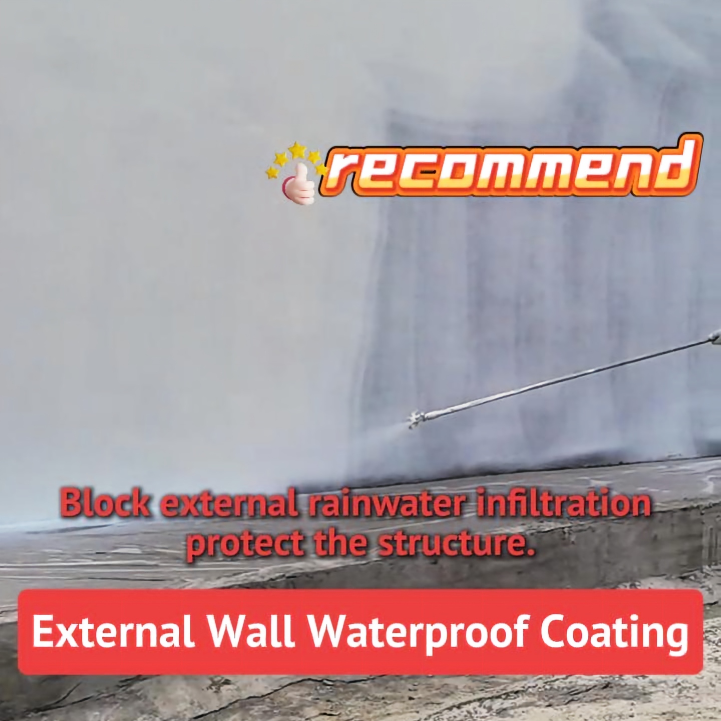 LOUISLONG Waterproof Acrylic Stone Exterior Wall Coating Paint UV Resistant Roof Waterproofing Liquid Membrane for Brush
