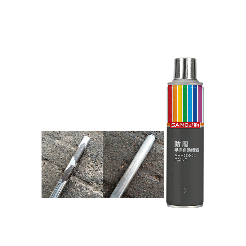 Sanvo Galvanized Spray Paint Nano-Zinc Technology Anti-Weathering Metallic Silver Gloss Liquid Coating for Metal Surfaces