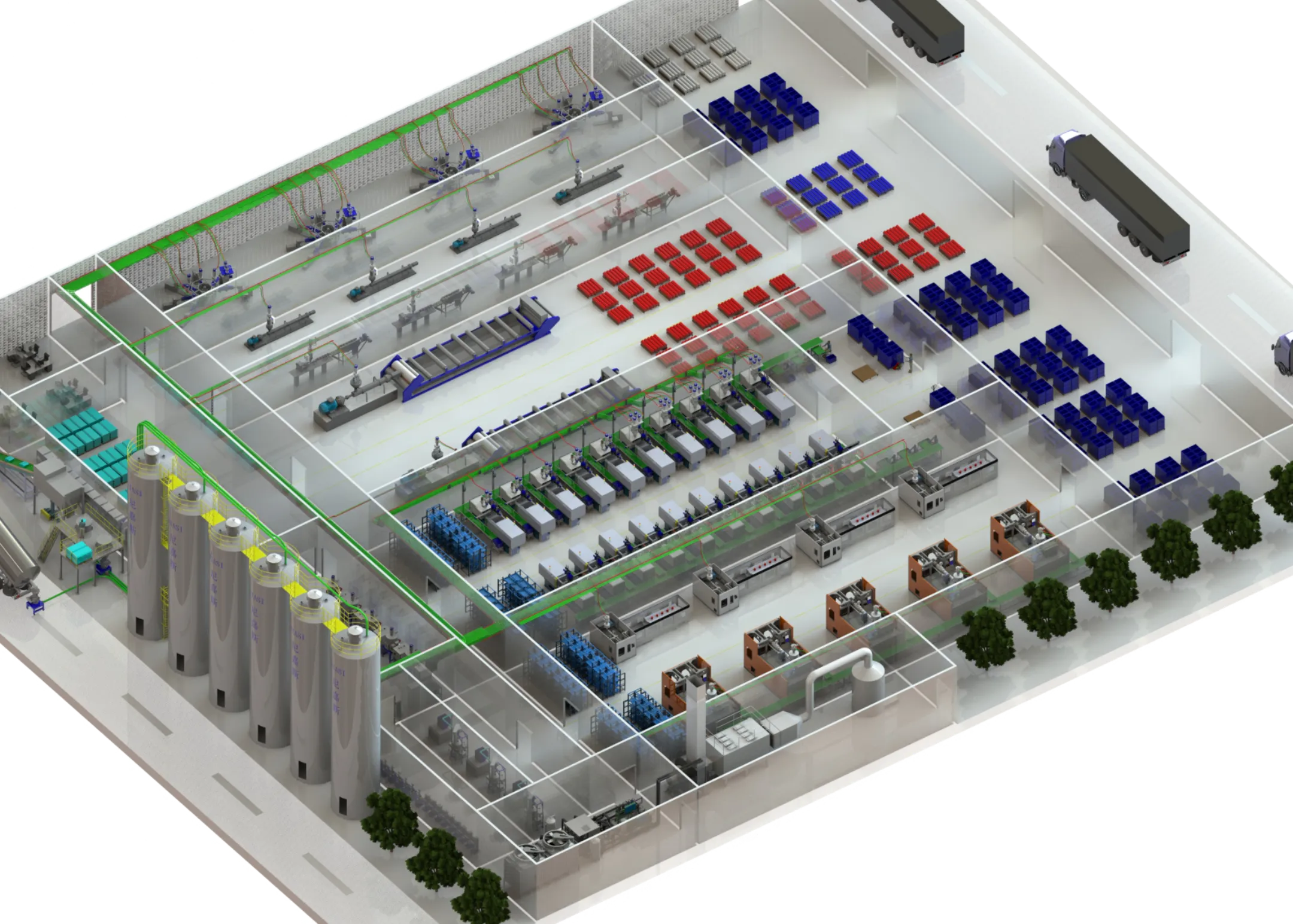中央供料系统集中供料系统智能工厂规划设计    东莞市尼嘉斯塑胶机械有限公司