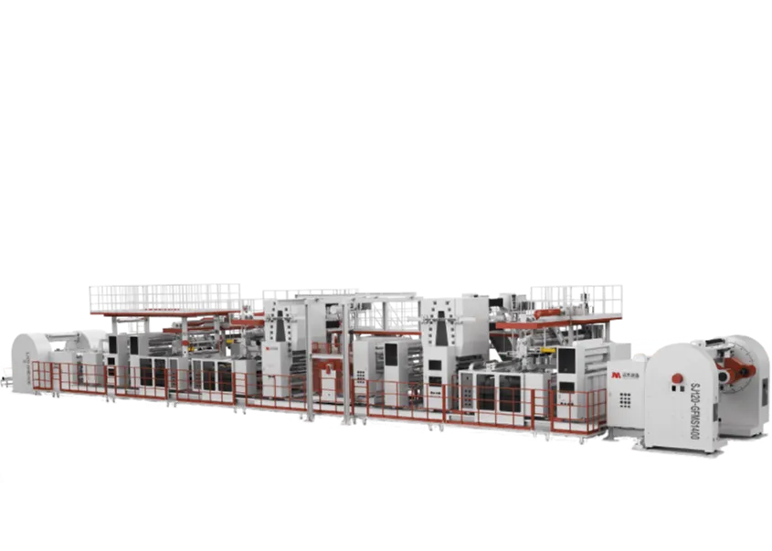 SupereX 系列 高速纸张/镀铝膜/铝箔挤出复合机组    广东金明精机股份有限公司